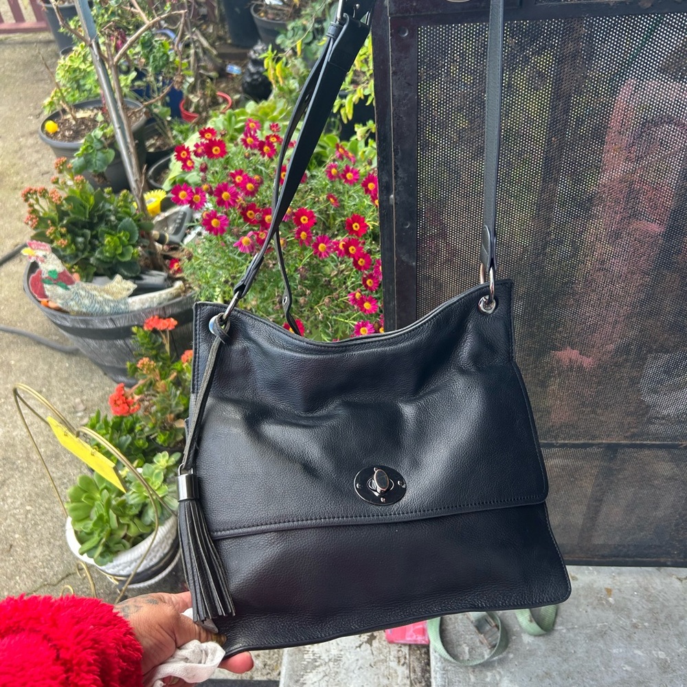 RACHEL Rachel Roy Black Crossbody Bag with Tassel